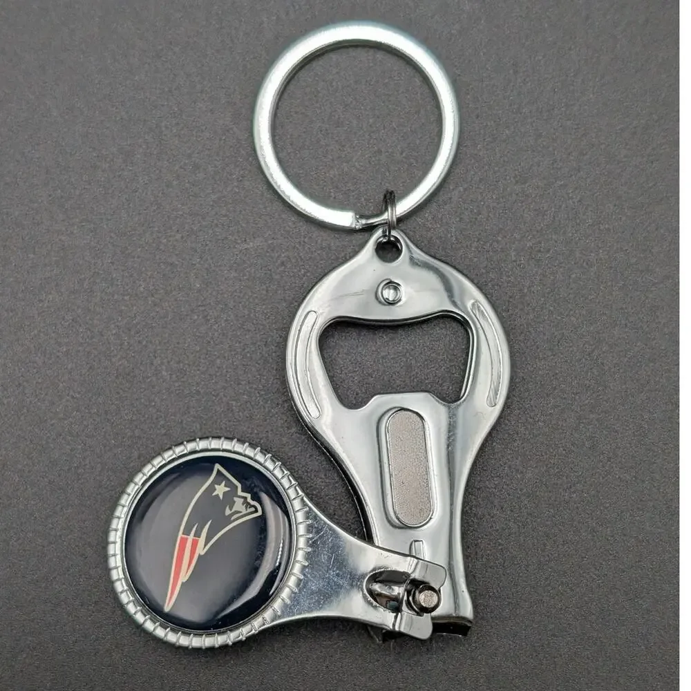 New England Patriots Keychain Nail Clipper Bottle Opener NFL Football Gift